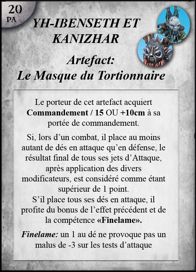 artefact masque tortionnaire